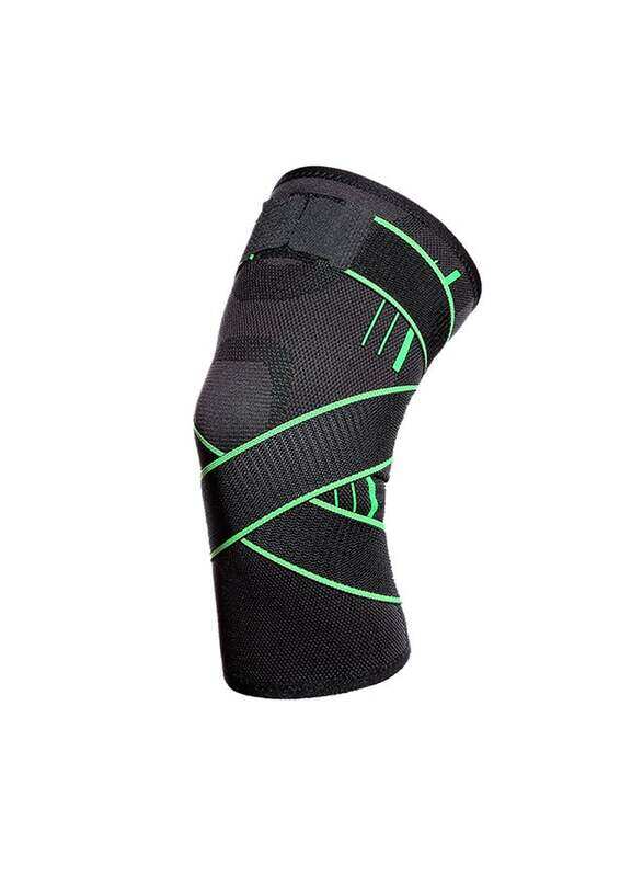 

Generic Knee Support Professional Protectives Sports Knee Pad, L, Black/Green