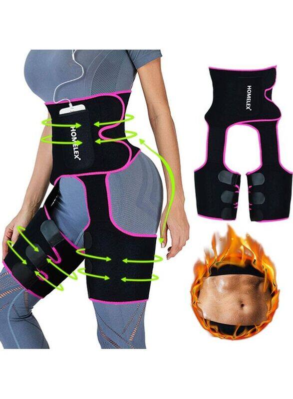 

XiuWoo 3-In-1 Thigh Waist Trimmer, Small-Medium, Pink/Black