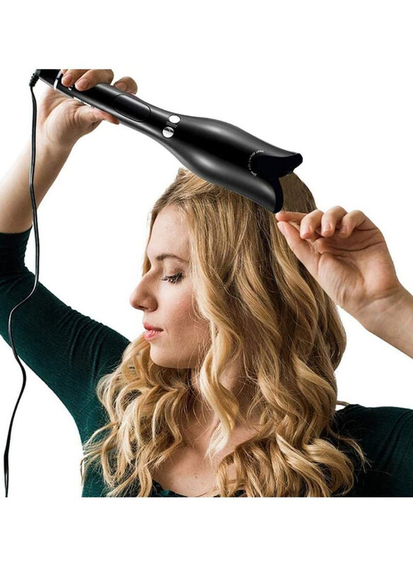 

Generic High Performance Reliable Automatic Spin Portable Rotating Ceramic Hair Curler with LCD Digital Display, Black