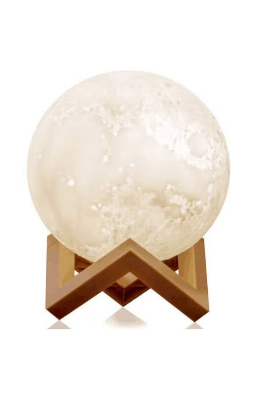 

Generic LED 3D Moon Light, White/Brown
