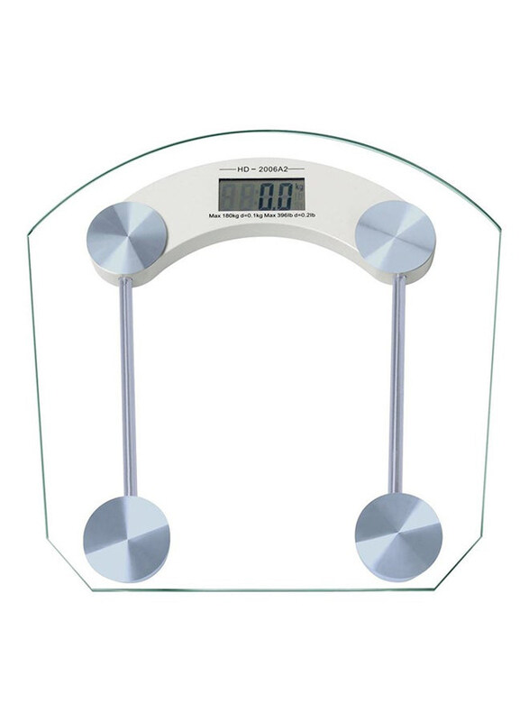 

Generic Digital Glass Top Bathroom Scale, Clear/Silver