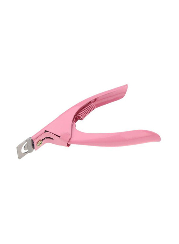 

Generic Professional False Tip Nail Art Clipper, Pink/Silver