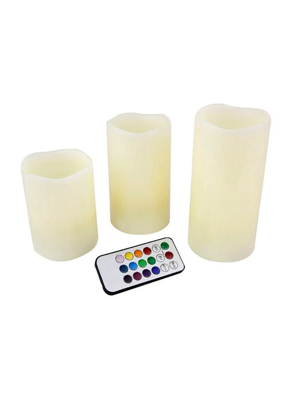 

Generic 3-Piece LED Candle with Remote, Clear