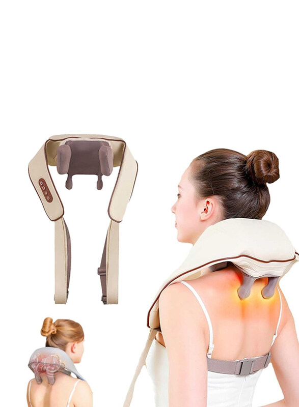 

DubaiGallery Best Neck and Shoulder Massager for Deep Tissue Pain Relief, Beige