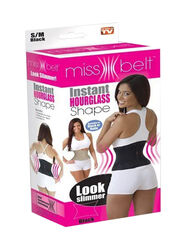 Miss Belt Instant Hourglass Shaper, S/M, Black