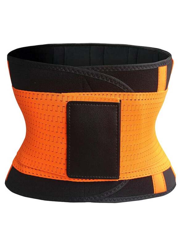 Body Shaper Waist Trainer Belt, X-Large, Orange/Black