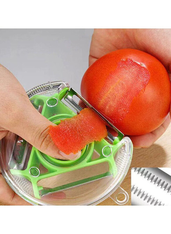 

DubaiGallery 3-in-1 Multi Style Stainless Steel Peeler, Green