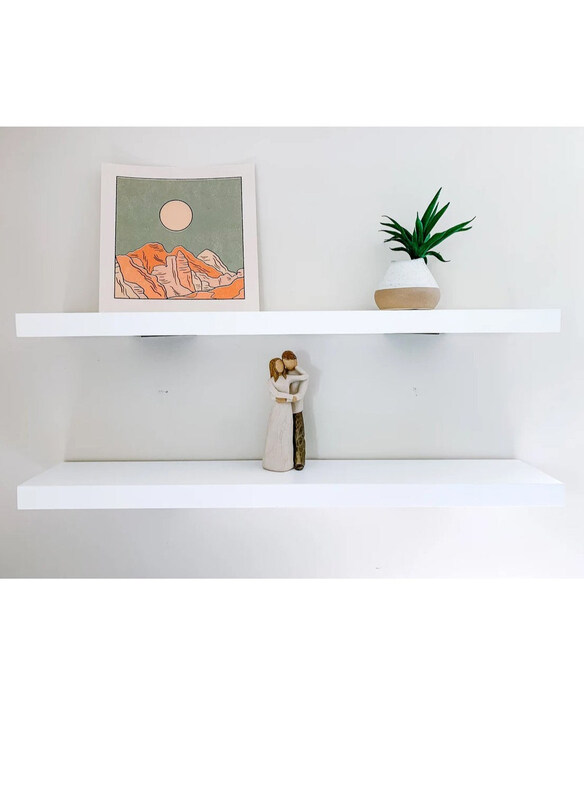 

DubaiGallery Floating Wall Mounted Shelves, 2 Pieces, White