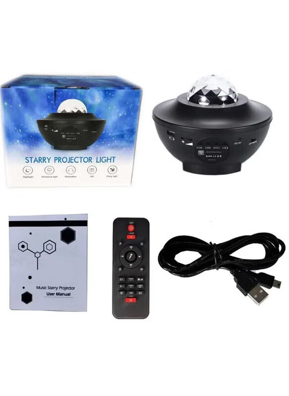 

DubaiGallery Bluetooth LED Galaxy Projector Night Light, Black