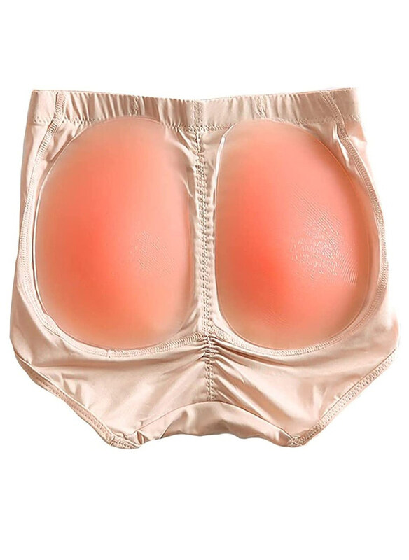 

Dubaigallery Undergarments Bigger Panty Hip Enhancer Shapewear Padded, Beige/Pink