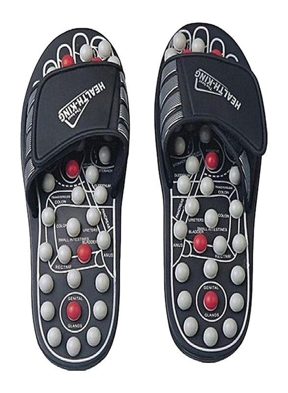 

Health King Acupressure Foot Massager Slipper, Black, Medium