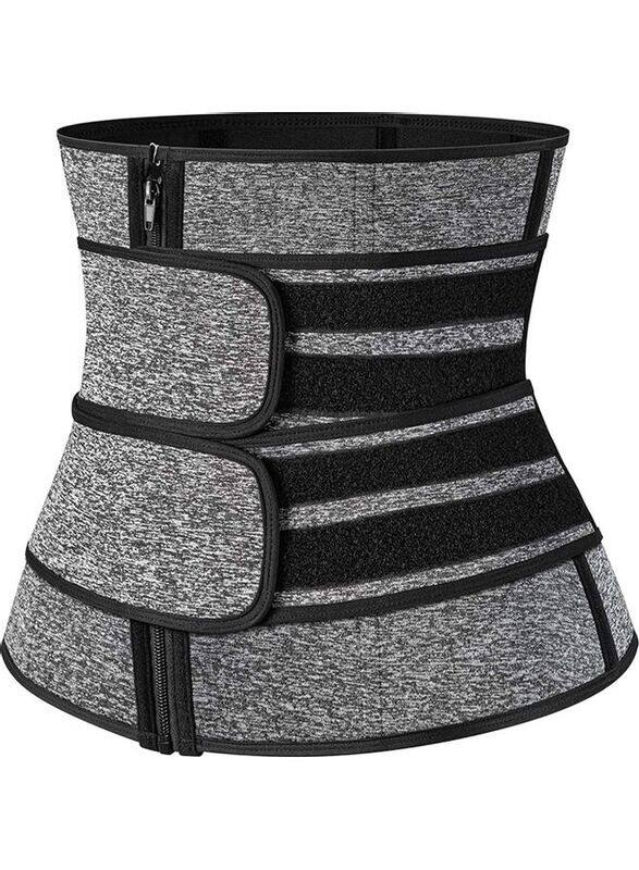 

XiuWoo Waist Trimmer Slimming Trainer Belt, 3-Piece, XXL, Grey/Black