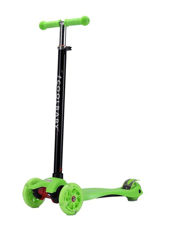 

Generic Tri Flash Wheels Adjustable Kick Scooter, One Size, Green