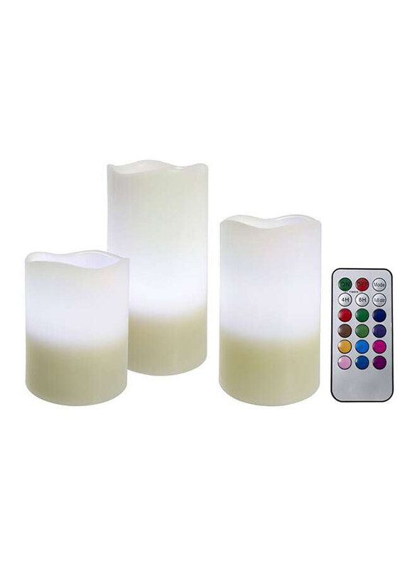 

Generic LED Candle With Remote Control, 3 Pieces, White