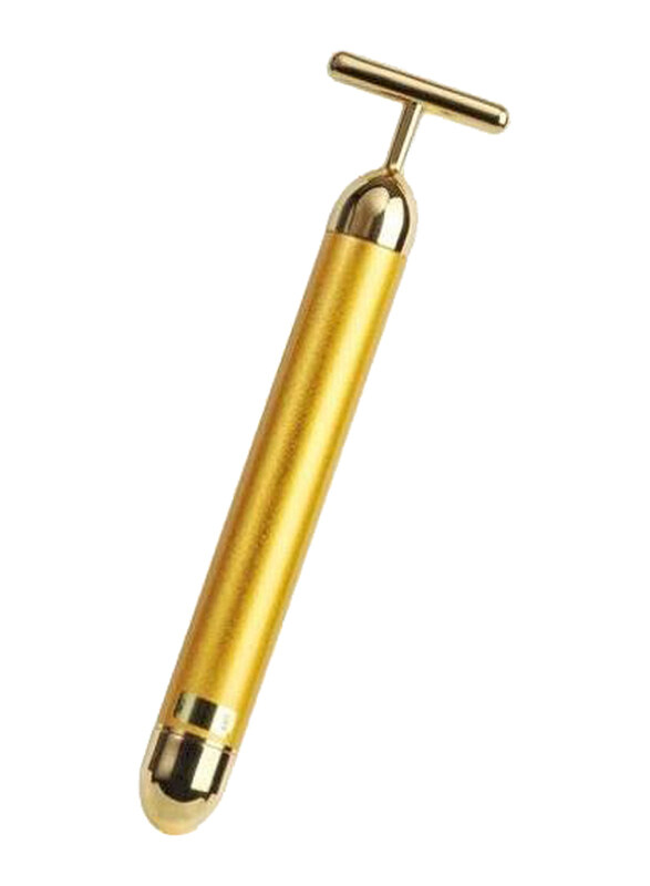 

Generic 24 Karat Gold Plated 3D Roller Facial Massager Stick, Gold