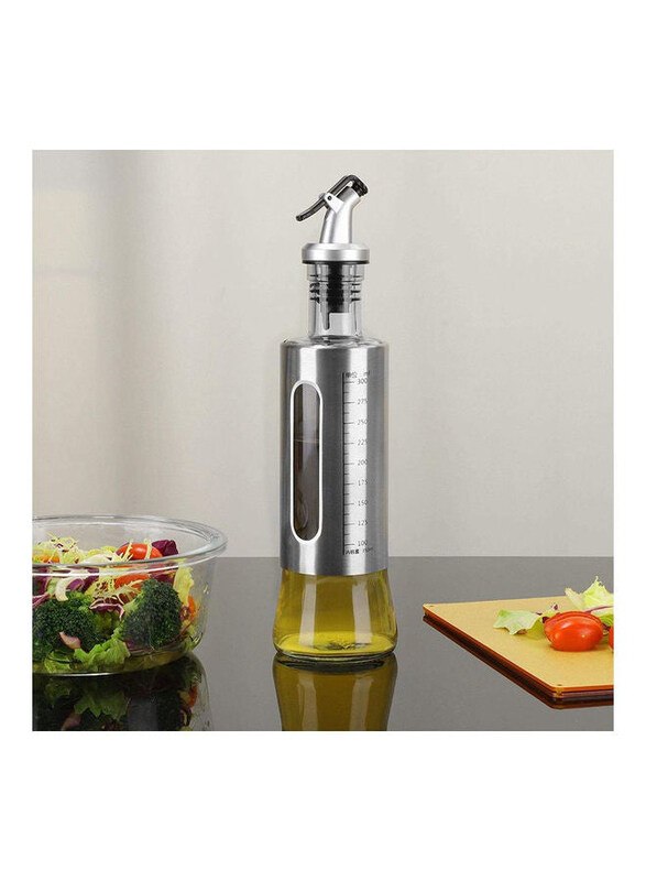 

Generic 500ml Oil Dispenser Bottle with Scale, Silver