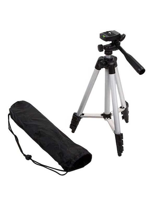 

NA Portable Universal Tripod Stand for Digital Camera, Black/Silver