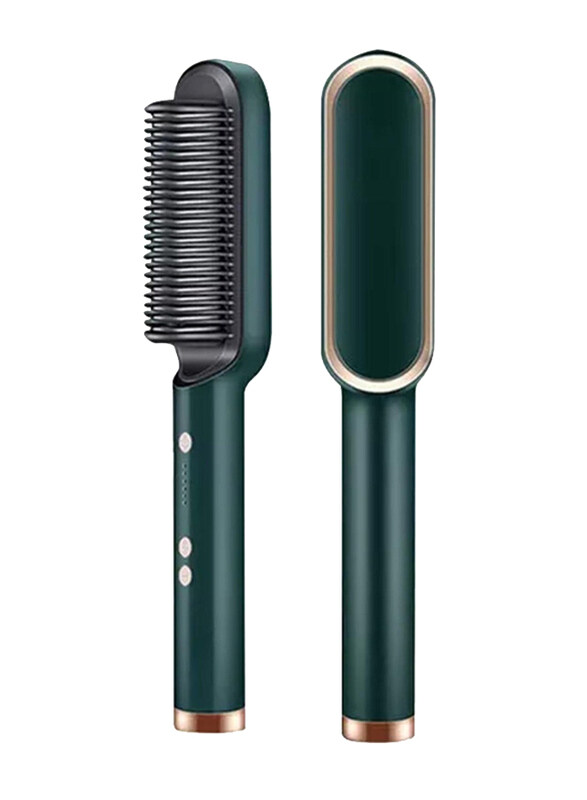 

DubaiGallery Professional Hair Straightener Comb with Temperature Control, Green