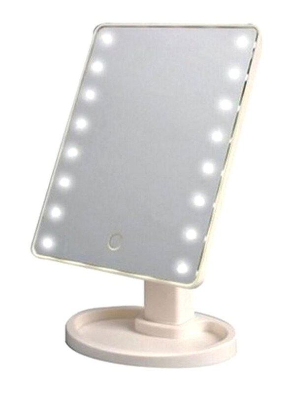 

Generic LED Light Makeup Countertop Vanity Mirror, 30 x 15cm, White