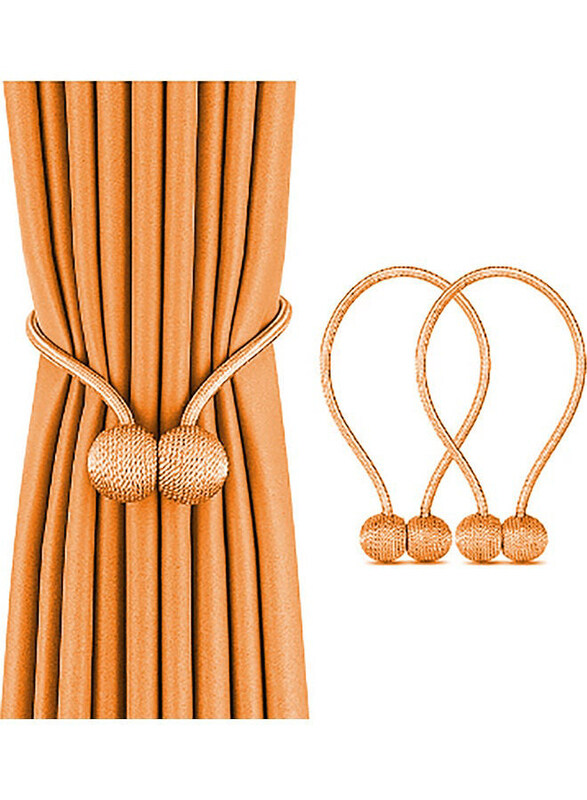 

Aiwanto 2-Piece Curtain Tiebacks Magnetic Holder Set, Gold