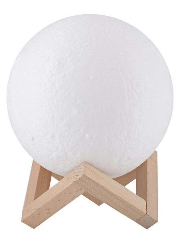 

Generic 3D Moon USB Touch Light Lamp, White
