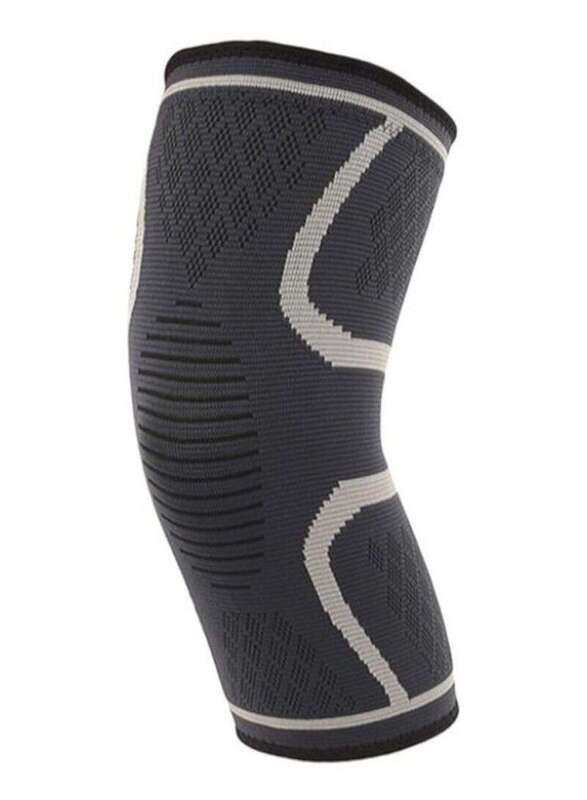 

Generic Breathable Non-Slip Knitted Sports Knee Pad, Small, Black/Grey