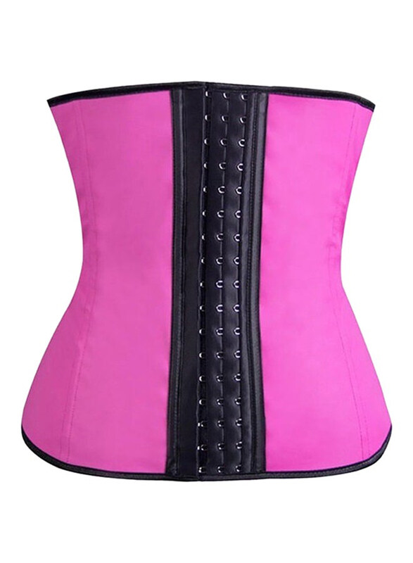 

Dr. Hakem Hook Closure Corset, Pink/Black, S