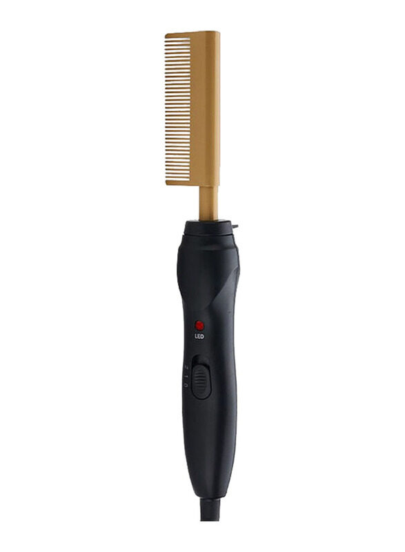 

Generic Hair Straightening Brush, Gold/Black