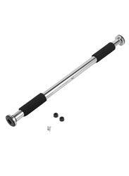 Adjustable Length Fitness Chin Up Pull-Up Bar, Silver/Black