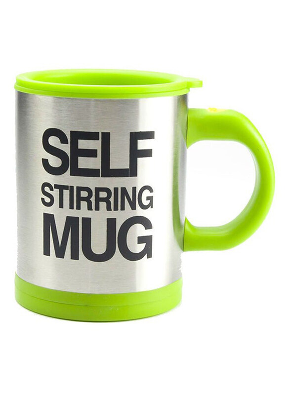 

Generic 400ml Self Stirring Mug, Green/Silver
