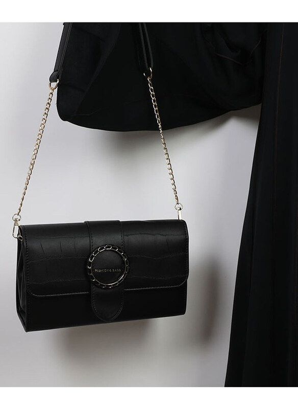 

Dubaigallery PU Leather Satchel Tote Crossbody Bag for Women, Black