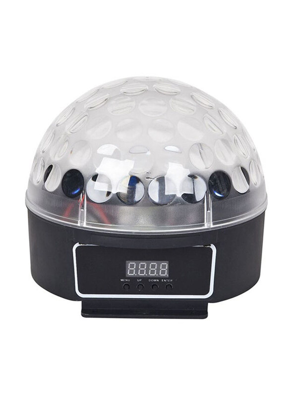 

Generic Mini Disco DJ LED Magic Ball, Black/Clear