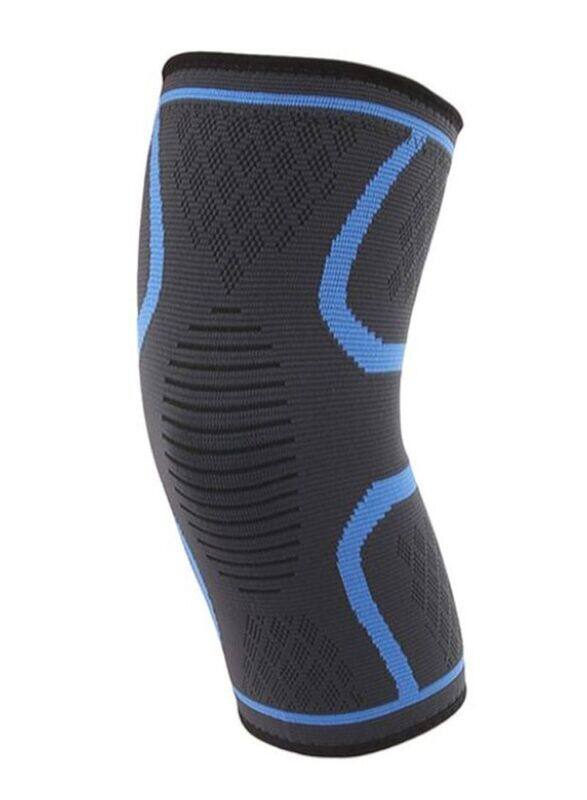 

Generic Non-Slip Sports Protective Knit Knee Pad, Large, Grey/Blue