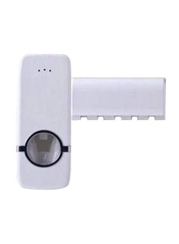 

Generic Toothbrush Holder With Toothpaste Dispenser, White