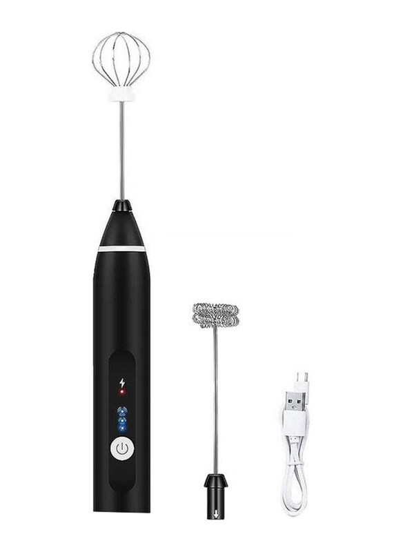 

Xiuwoo 3-Piece Electric Milk Frother And Whisk Set, 1W, W32, Black/Silver