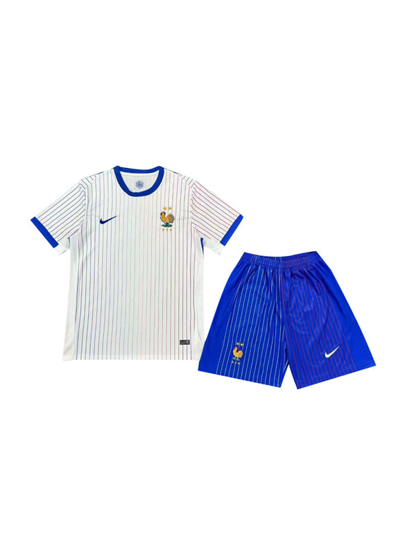 

Generic National Team & Clubs Short Sleeve Uniform Sports Shorts Printed Jersey T-Shirt Kit Suit for Unisex, White/Blue