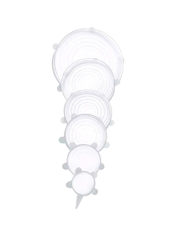 

Generic 6-Piece Silicone Stretch Lid Set, Clear