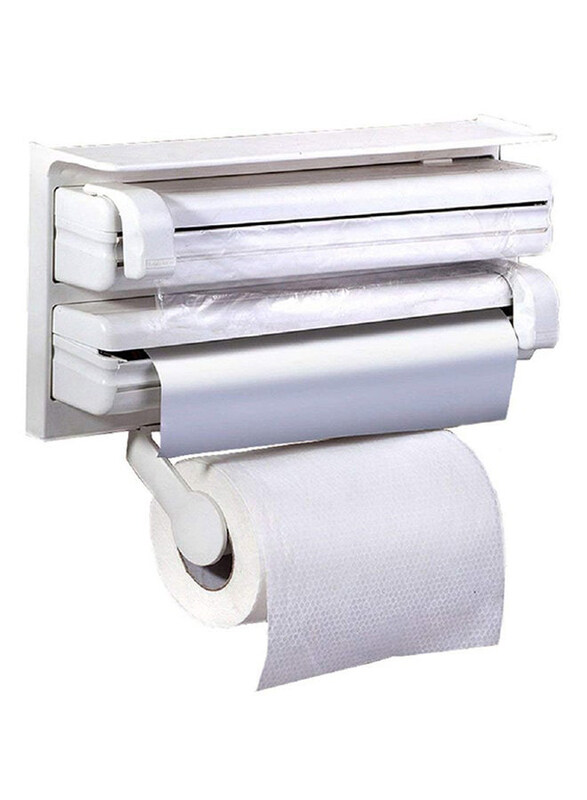 

Generic 4-In-1 Kitchen Roll Tissue Dispenser, White