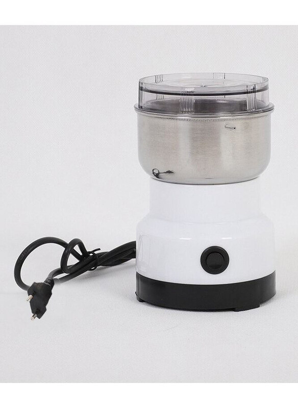 

DubaiGallery 200ml Electric Coffee Beans & Spice Grinder, 150W, White/Silver
