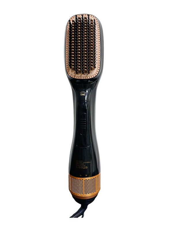 

Uliova 2 In 1 Professional Hair Dryer Brush Negative Ion Blow Dryer Straightening Brush Hot Air Styling Comb Electric Hair Straightener Styler, Black