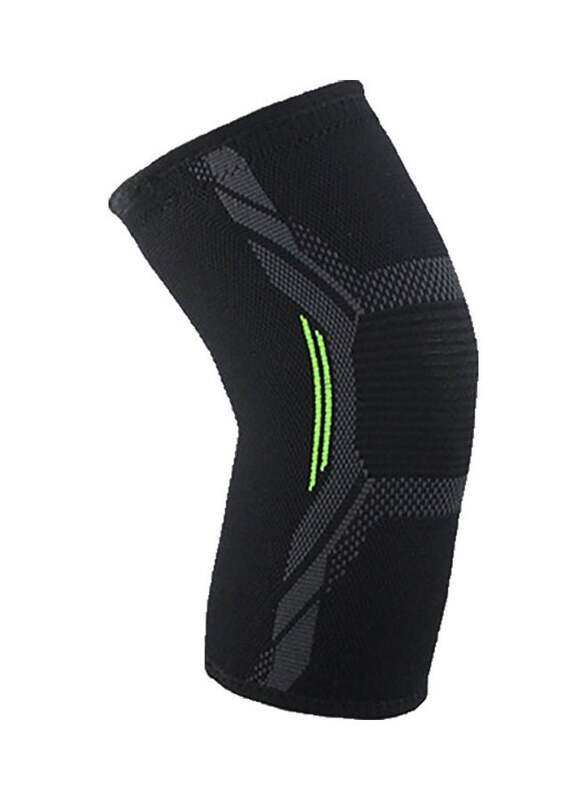 

Generic Adjustable Sports Elastic Knee Guard Sleeve, 58cm, Black/Green