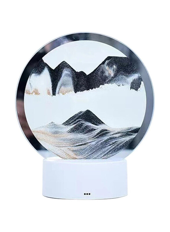 

DubaiGallery Hourglass RGB Colour Bedroom Decorative Night Light 3D Luminous LED Desktop Dynamic Quicksand Painting Table Lamp, Multicolour