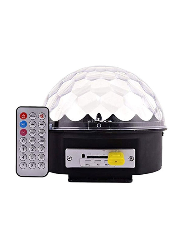 

Generic Led Crystal Magic Ball Light with Remote, Black/Clear