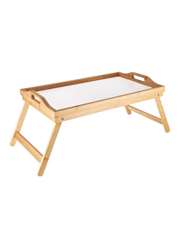 

Harmony Laptop Table with Foldable Legs, Beige/White