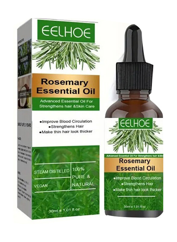 

Eelhoe Rosemary Hair Growth Fast Growing Essential Oil for All Hair Types, 30ml