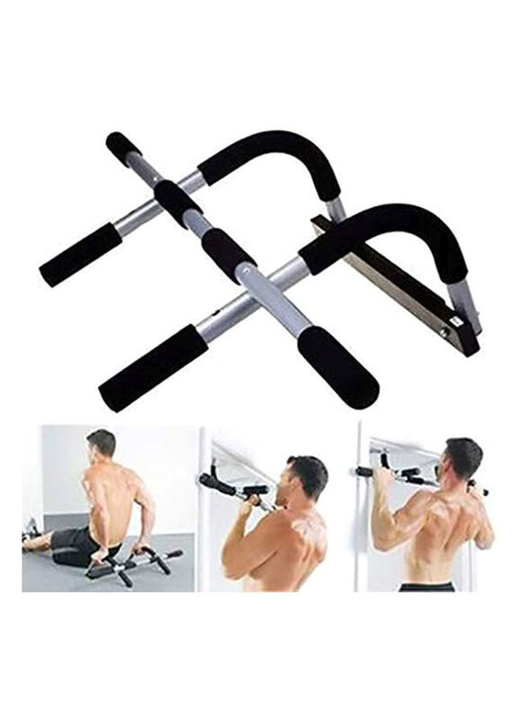 Iron Gym Total Upper Body Work Bar, 40cm, Black/Silver