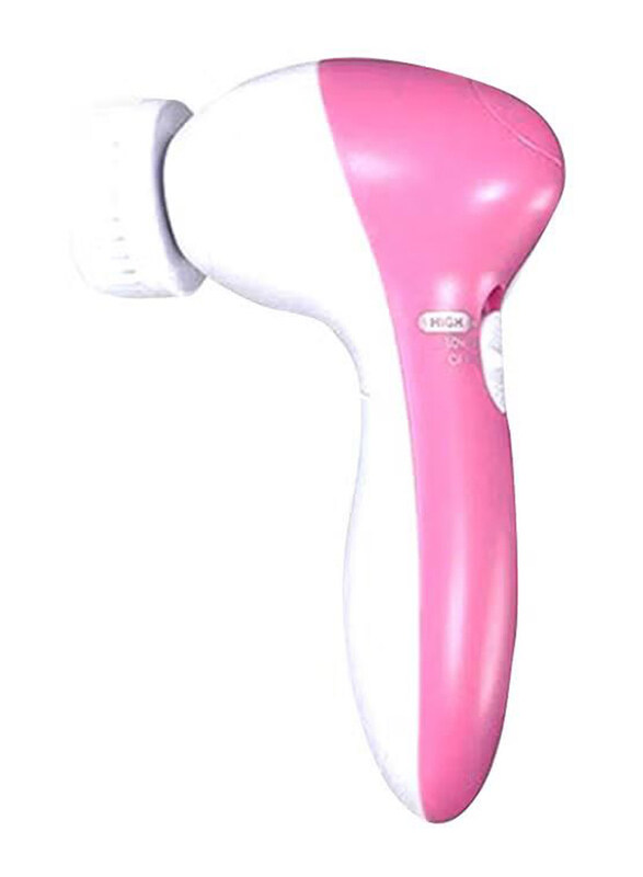 

Generic 5-In-1 Facial Cleanser Massager Kit, Pink/White