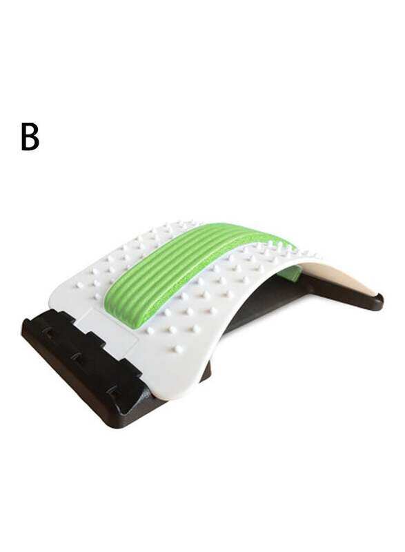 

Generic Lumbar Support Back Stretch Massager Relaxation Fitness Equipment, White/Green