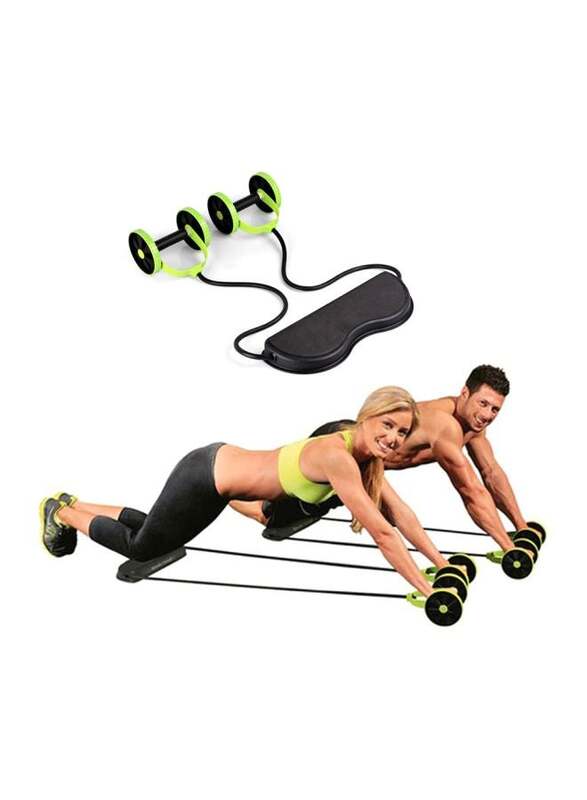 Revoflex Extreme Abdominal Trainer Set, 2 x 5.2x17.2x7.4cm, Black/Green