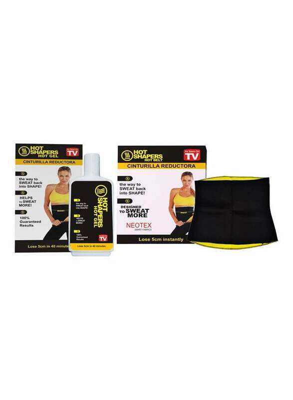 

As Seen On Tv Hot Shapers Weight Loss Slimming Belt and Gel, Black/Yellow